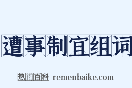 遭事制宜组词是什么意思的图片